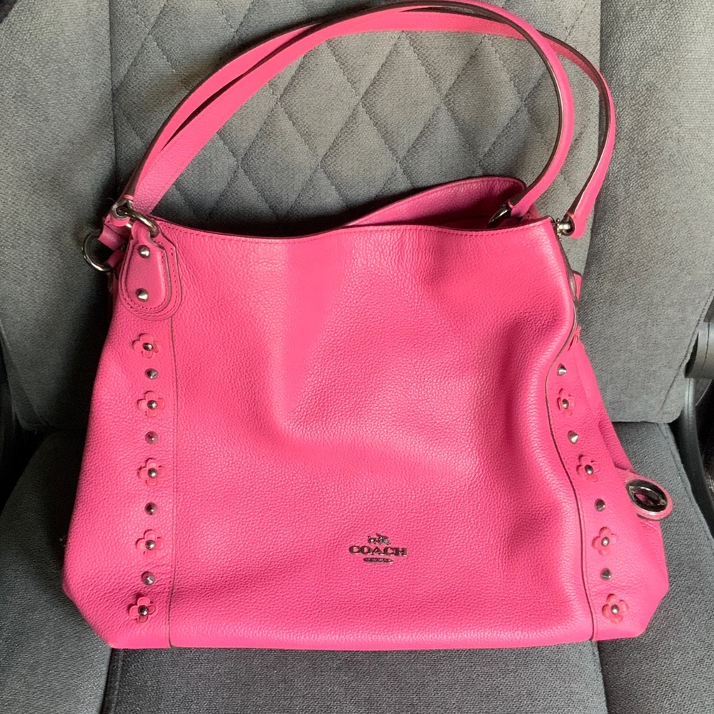 Coach Fuchsia Turnlock Edie